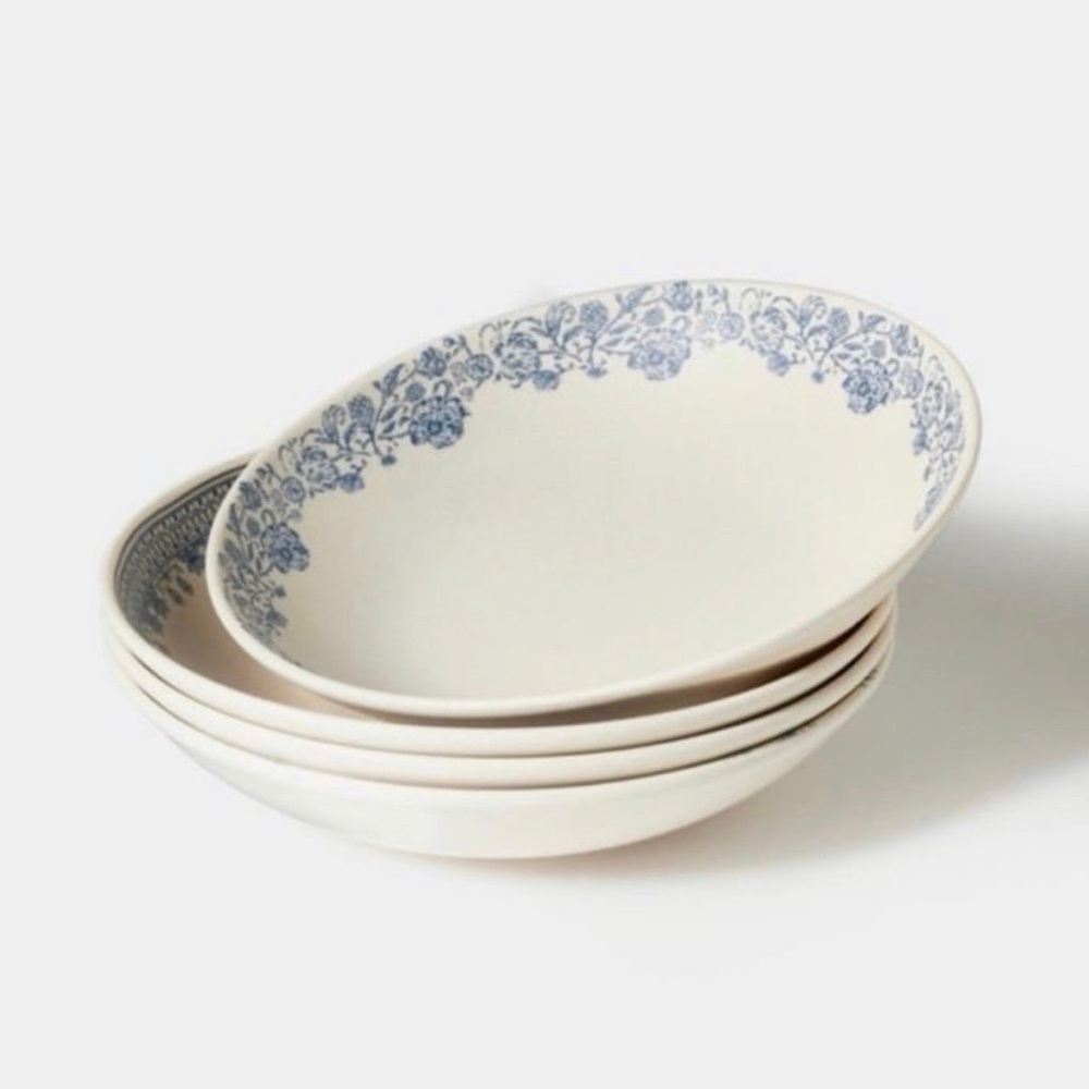 4pc 38oz Melamine Mixed Pattern Pasta Bowls - Threshold™ Studio McGee